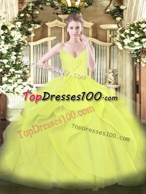 Spectacular Sleeveless Zipper Floor Length Ruffles and Ruching Quinceanera Gowns