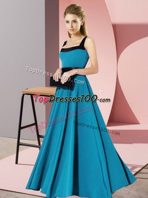 Artistic Floor Length Empire Sleeveless Teal Quinceanera Court Dresses Zipper