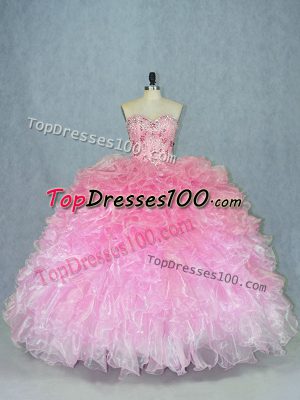 New Arrival Multi-color Lace Up 15 Quinceanera Dress Beading Sleeveless Floor Length