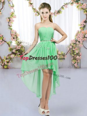 Extravagant Green Sweetheart Neckline Beading Court Dresses for Sweet 16 Sleeveless Lace Up
