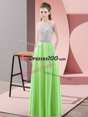 Prom and Party with Beading Scoop Sleeveless Backless