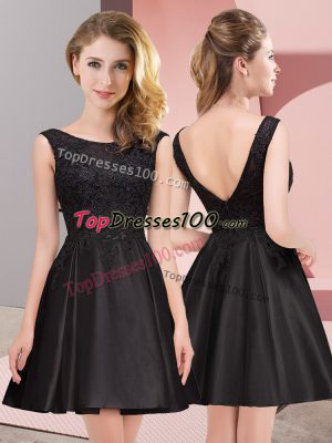 Custom Design Sleeveless Zipper Mini Length Lace Bridesmaids Dress