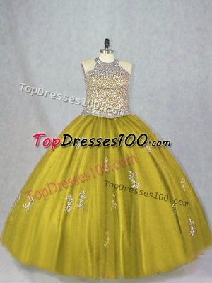 New Arrival Sleeveless Lace Up Floor Length Beading and Appliques Vestidos de Quinceanera