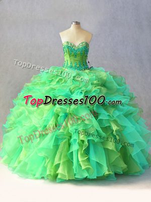 Sumptuous Floor Length Multi-color Quince Ball Gowns Sweetheart Sleeveless Lace Up