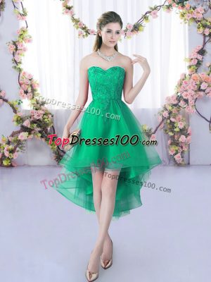 Flirting Turquoise Sweetheart Lace Up Lace Quinceanera Court Dresses Sleeveless