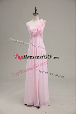 Sleeveless Ruching Zipper Prom Dresses