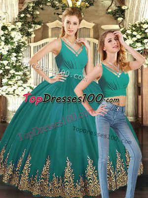 Sleeveless Embroidery Backless Sweet 16 Quinceanera Dress