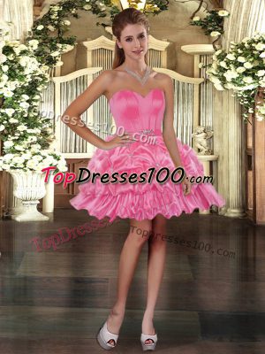 Sweetheart Sleeveless Organza Pageant Dress for Girls Beading and Pick Ups Lace Up