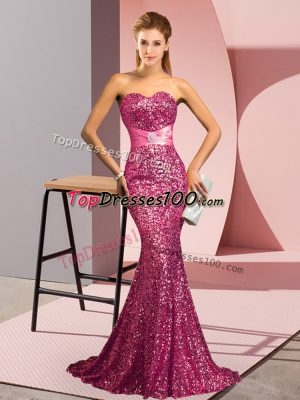 Pink Sweetheart Neckline Beading Dress for Prom Sleeveless Backless