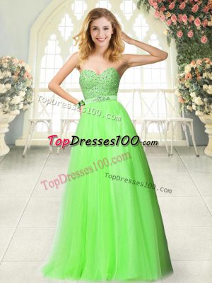 Best Sleeveless Beading and Lace Floor Length Prom Dresses