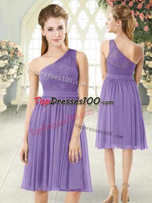 Admirable Sleeveless Side Zipper Knee Length Lace Homecoming Dress