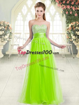 Discount Sleeveless Beading Floor Length Prom Dress