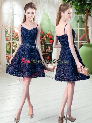 New Style Sleeveless Mini Length Homecoming Dress and Lace