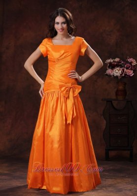 Wear A 2013 New Style Hot Orange Square Mother Of The Bride Dress Gulf Shores Alabama