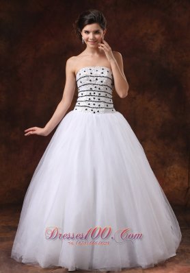 Plus Size Ball Gown Beaded Bodice For Wedding Dress Tulle Floor-length