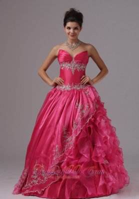 Designer Ruffled Layers Appliques and Sweetheart For Prom Dress In Alabama