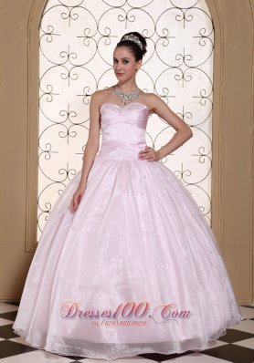 Beautiful Baby Pink 2013 Quinceanera Dress In California Sweetheart Beaded Decorate Bust Pretty