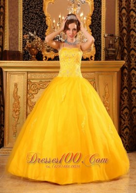 Cheap Ball Gown Spaghetti Straps Floor-length Beading Satin and Organza Orange Quinceanera Dress Pretty