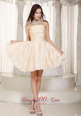 c A-line Strapless Mini-length Taffeta Ruch Prom Dress  Dama Dresses