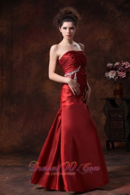 Formal Stylish Beading Taffeta Column Fitted Floor-length Prom / Evening Dress
