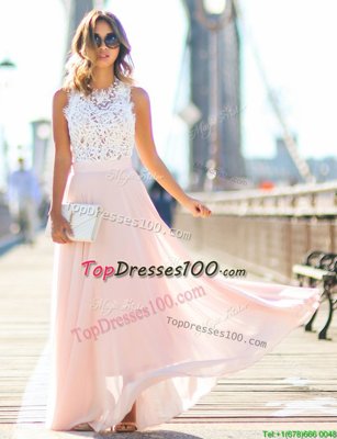 On Sale Scalloped Pink Zipper Pageant Dress Toddler Lace Sleeveless Floor Length