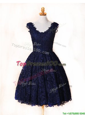 Smart Sleeveless Lace Zipper Juniors Party Dress