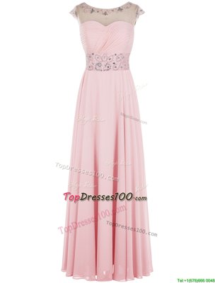 Mermaid Scoop Green Zipper Prom Evening Gown Beading 3|4 Length Sleeve Brush Train