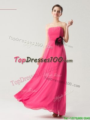 Floor Length Column/Sheath Sleeveless Hot Pink Prom Evening Gown Zipper