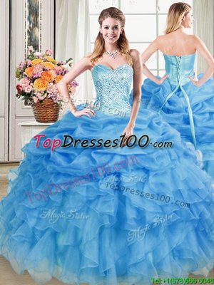 Red And Black Ball Gowns Beading and Embroidery and Ruffled Layers Ball Gown Prom Dress Lace Up Organza and Taffeta Sleeveless Floor Length