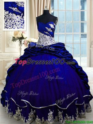 Nice Sleeveless Brush Train Lace Up Beading and Appliques and Pick Ups Sweet 16 Dress