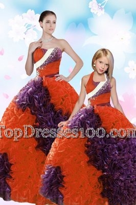 Luxurious Sleeveless Lace Up Floor Length Beading and Embroidery and Pick Ups Quinceanera Gown