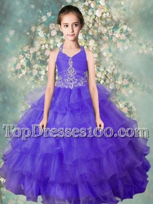 Low Price Pick Ups Ball Gowns Party Dress Champagne Straps Organza Sleeveless Floor Length Zipper