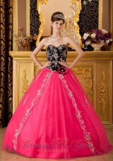 Discount Brand new Hot Pink Quinceanera Dress Sweetheart Tulle Beading A-line / Princess
