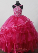 Little Girl Pageant Dresses With V-neck and Beading  Pageant Dresses