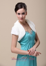 Pretty Faux Fur Special Occasion / Wedding Jacket With Short Sleeves On Sale