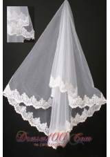 Graceful Lace Organza Bridal Veils