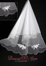 Organza Lace Appliques Bridal / Wedding Veils
