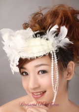 White Feather Wedding and Outdoor Lace Women’ s Fascinators