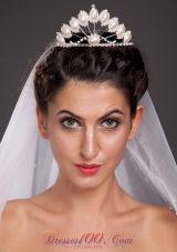 Exclusive Tiara With Beading and Pearl  Decorate