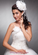 White Beaded Hand Made Flowers Headpieces And Corsage