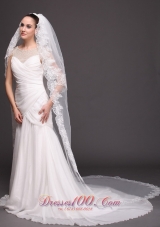 Bridal Veils For Wedding WithTwo-tier Lace