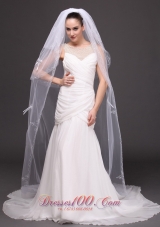 Three-tier Tulle Bowknots Bridal Veil