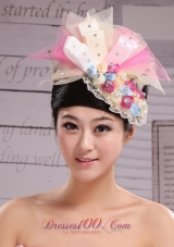 Tulle and Bud Silk Headdress Flower With Beading For Bride New Arrival