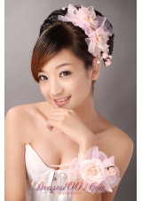Sweet Baby Pink Imitation Pearls Headpieces For Party