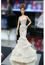 New Fashion Mermaid Dress With Ruffled Layers Gown for Barbie Doll