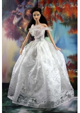 Lace White Off The Shoulder To Wedding Dress For Noble Barbie