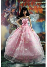 Pink Organza Ball Gown Made To Fit the Barbie Doll