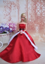 Elegant Party Dress For Noble Barbie With Belt