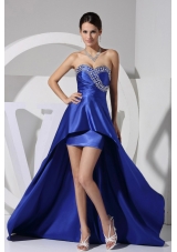 Beading Decorate Bust Sweetheart Neckline High-low 2013 Prom Dress