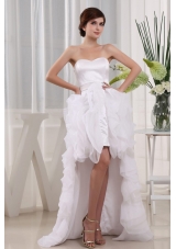 High-low Sweetheart and Ruffles For 2013 Wedding Dress